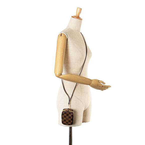 LOUIS VUITTON Authentic Brown Damier Leather Shoulder Bag